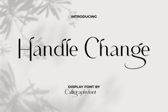 Handle Change: The Stylish Display Font for Creative Branding