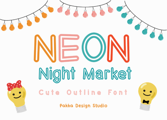 Neon Night Market: The Vibrant Display Font for Scroll-Stopping Campaigns