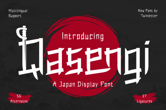 Qasengi: A Captivating Display Font for Japanese-Inspired Crafts