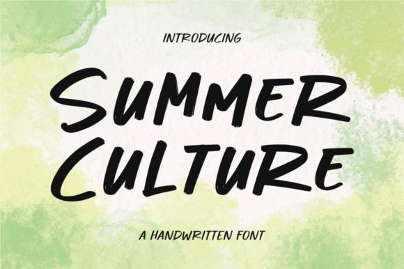 Summer Culture: A Delicate Handwritten Display Font for Editorial Design